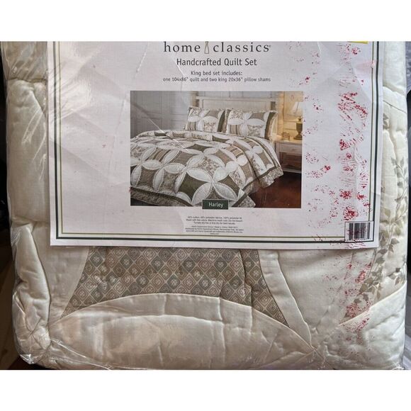 Home Classics Handcrafted Quilt Set Harley KING Bed Set NEW - Picture 2 of 3